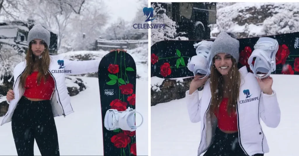 Mattigan Twain Warrior Enjoy in Snow With Skateboard