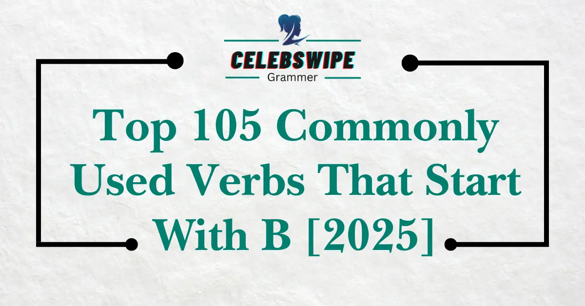 Verbs That Start With B